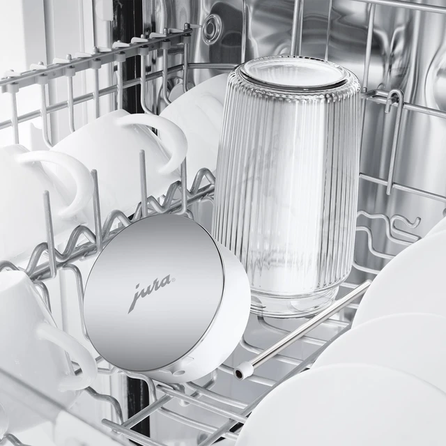 Alt view image 7 of 7 - Jura Glass Milke Carafe | Keeps milk chilled and ready for coffee drinks
