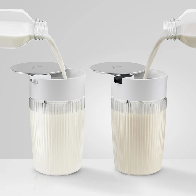 Alt view image 6 of 7 - Jura Glass Milke Carafe | Keeps milk chilled and ready for coffee drinks