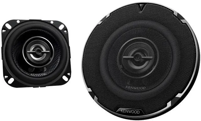 Alt view image 8 of 14 - Kenwood KFC1098 4 inch Round 2-Way Car Speakers - Black