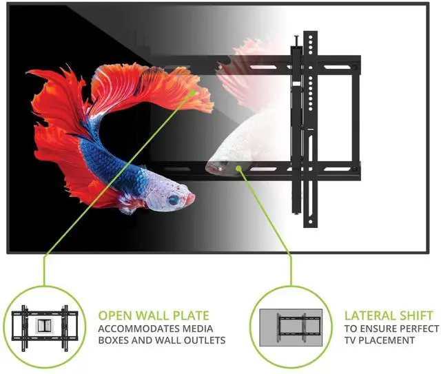 Alt view image 11 of 13 - Kanto TE300 Dual Stud Tilting Mount with 6" Extension for 43"-90" TVs - Black (2023)