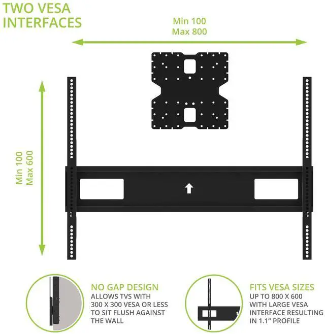 Alt view image 9 of 14 - Kanto R600 In-Wall Recessed Full Motion TV Wall Mount for 65" - 90" TVs (2024)