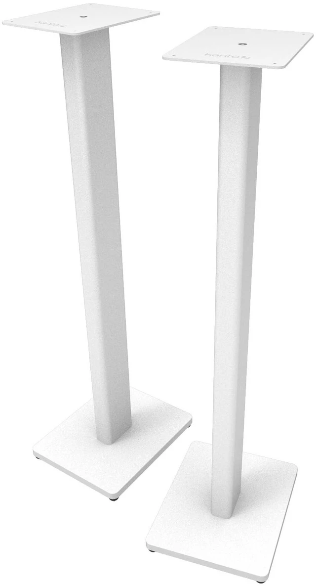 Main image of Kanto ST34 34 Universal Speaker Floor Stands for Bookshelf Speakers up to 30 lbs | Improved Sound | Hidden Cable Management | White MDF Base | Pair