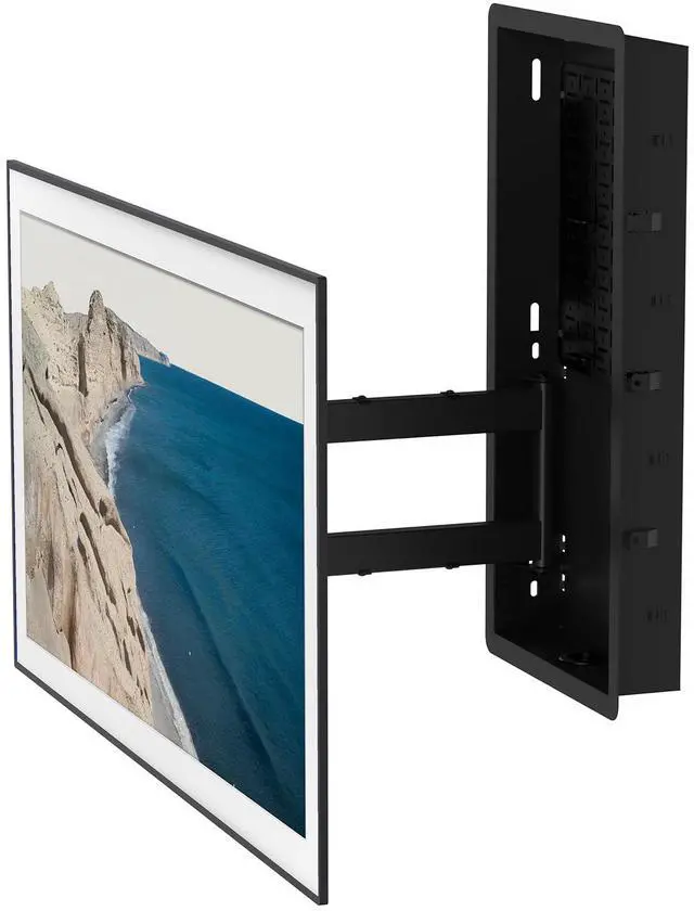 Alt view image 13 of 14 - Kanto R600 In-Wall Recessed Full Motion TV Wall Mount for 65" - 90" TVs (2024)