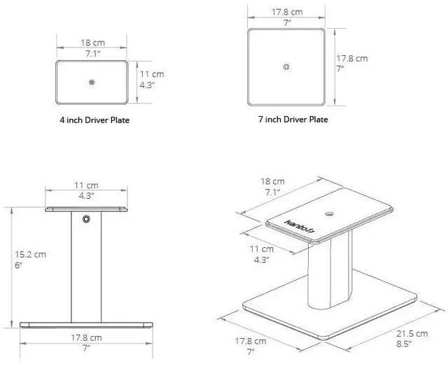 Alt view image 13 of 14 - Kanto SP6HD 6" Tall Universal Desktop Speaker Stands with Integrated Cable Management, White
