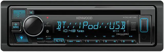 Main image of KDC-BT35 CD Car Stereo with Bluetooth, Front USB, AUX, Amazon Alexa, SiriusXM Radio Ready and Variable Display Color Illumination