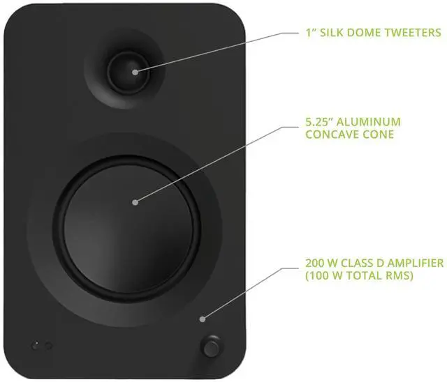 Alt view image 8 of 12 - Kanto RENMB Bluetooth Powered Bookshelf Speakers - Matte Black (Pair)