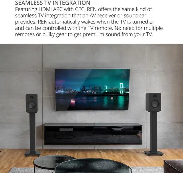 Alt view image 12 of 12 - Kanto RENMB Bluetooth Powered Bookshelf Speakers - Matte Black (Pair)