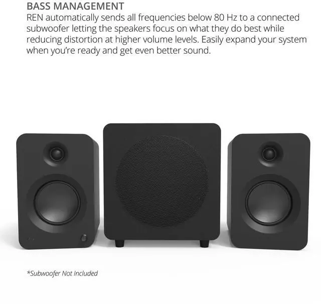 Alt view image 11 of 12 - Kanto RENMB Bluetooth Powered Bookshelf Speakers - Matte Black (Pair)