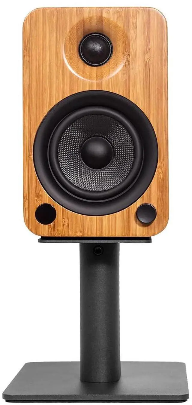 Alt view image 19 of 20 - Kanto SP6HD 6" Fixed-Height Desktop Stands for Bookshelf Speakers - Black (Pair)