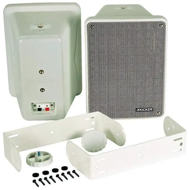 Alt view image 20 of 20 - Kicker 46KB6G KB6 Outdoor/Indoor Speakers - Gray