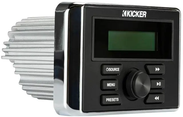 Alt view image 19 of 20 - Kicker 46KMC3 Marine-Grade Stereo Receiver with Built-In Amplifier