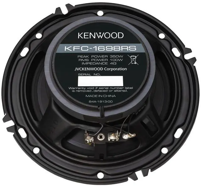 Alt view image 11 of 14 - Kenwood KFC1698 6-1/2 inch Round 2-Way Car Speakers - Black