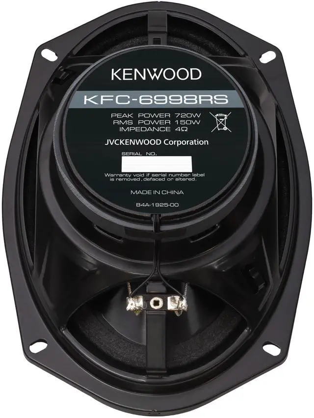 Alt view image 12 of 14 - Kenwood KFC6998 6x9 inch Oval 5-Way Car Speakers - Black