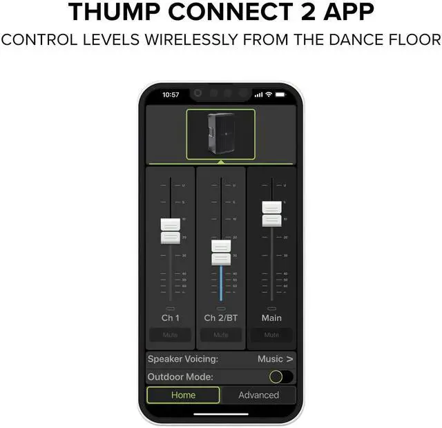 Alt view image 6 of 8 - Mackie Thump210XT Enhanced 1,400-watt 10-inch Powered Speaker