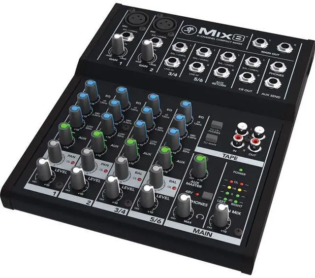 Alt view image 3 of 5 - Mix Series Mix8 8-Channel Mixer, Black