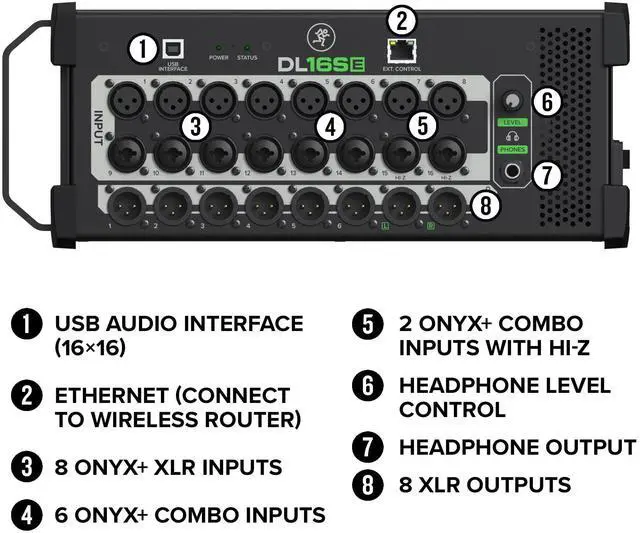 Alt view image 3 of 11 - Mackie DL16SE 16-channel Rackmount Digital Mixer