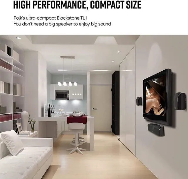 Alt view image 8 of 10 - Polk Audio TL1 Center Black Center Channel Speaker