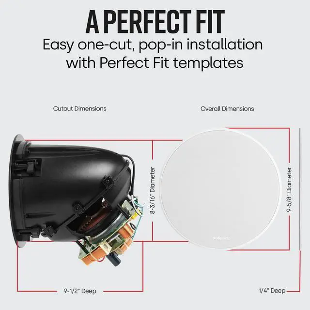 Alt view image 3 of 7 - 90-RT 3-Way in-Ceiling Speaker, The Vanishing Series, White
