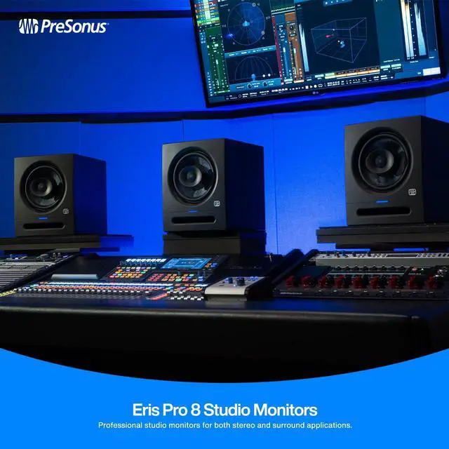 Alt view image 12 of 14 - Presonus Eris Pro 8 8-inch Active Coaxial 2-way Studio Monitors
