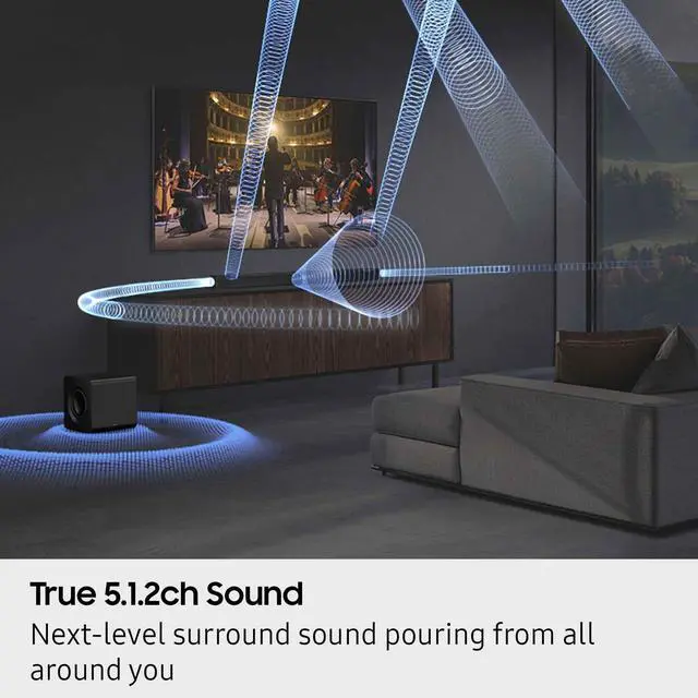 Alt view image 10 of 20 - Samsung HWQ800F 5.1.2 Channel Q-Series Dolby Atmos Soundbar with Subwoofer