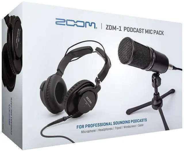Main image of ZDM-1 Podcast Mic Pack for Podcasters with Dynamic Mic & Headphones | Includes Dynamic Microphone, Headphones, Tripod, Windscreen, and XLR Cable