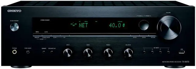 Alt view image 4 of 10 - Onkyo TX-8470 Network Stereo Receiver with Wi-Fi, HDMI, and Bluetooth (2024)