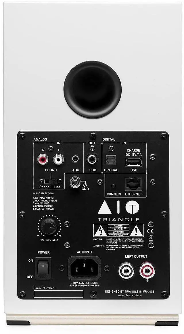 Alt view image 15 of 16 - Triangle Audio AIO TWIN HiFi Bluetooth/WiFi Home Audio Bookshelf Speakers, White