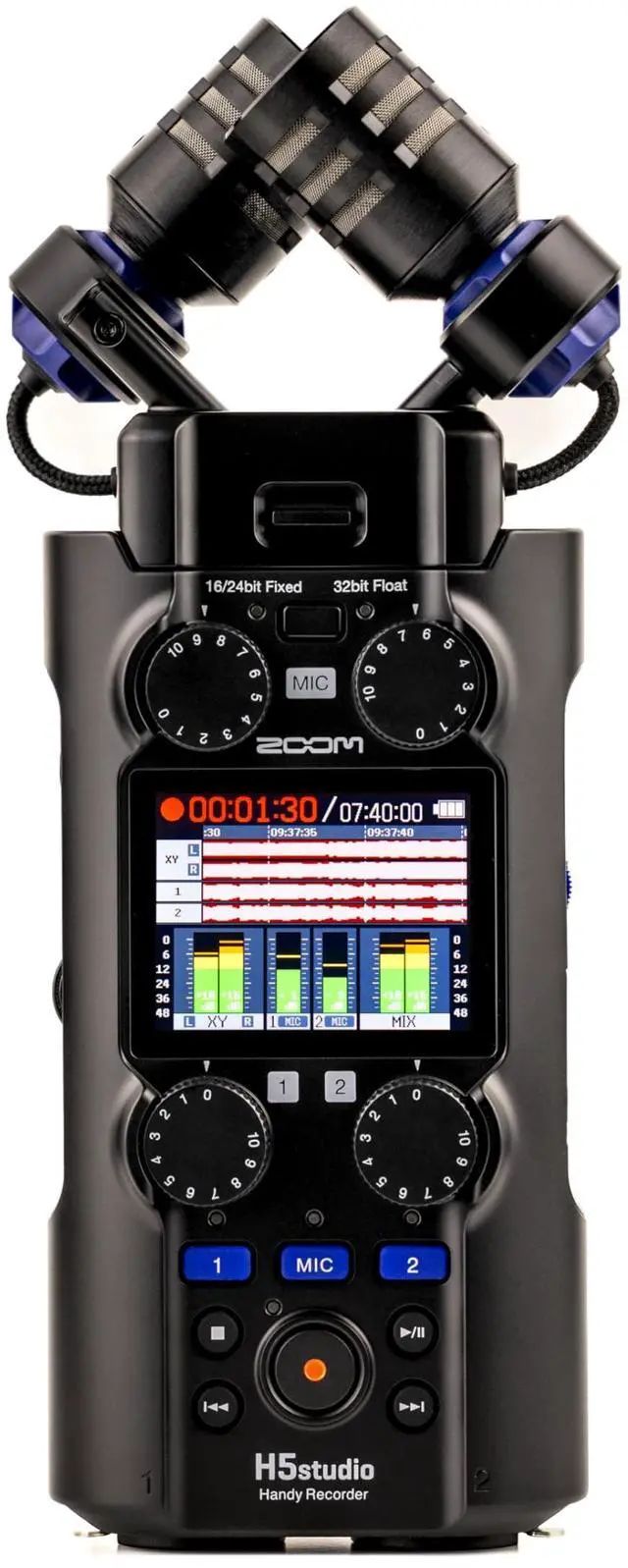 Main image of Zoom H5studio Handy Recorder with 32-Bit Float, Gain Knobs, 6-Track Recording, Large 19.4mm Microphone, F-Series Preamps, USB Audio Interface, Advanced Limiters, for Filmmakers, Musicians & Creators