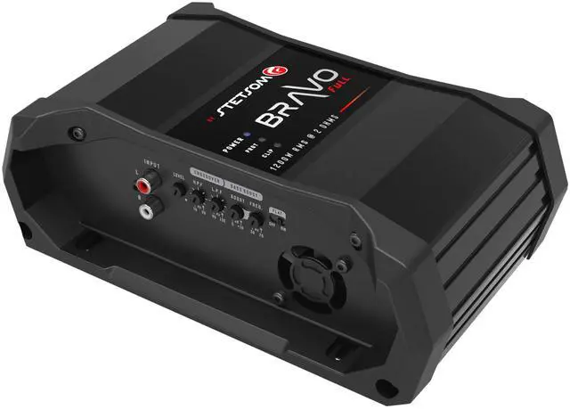 Alt view image 3 of 7 - Bravo Full 1200 2 Ohms Mono Car Amplifier, 1200.1 1.2K Watts RMS, 2 Stable Car Audio, HD Sound Quality, Crossover & Bass Boost, Car Stereo Speaker Subwoofer MD, Smart Coolers
