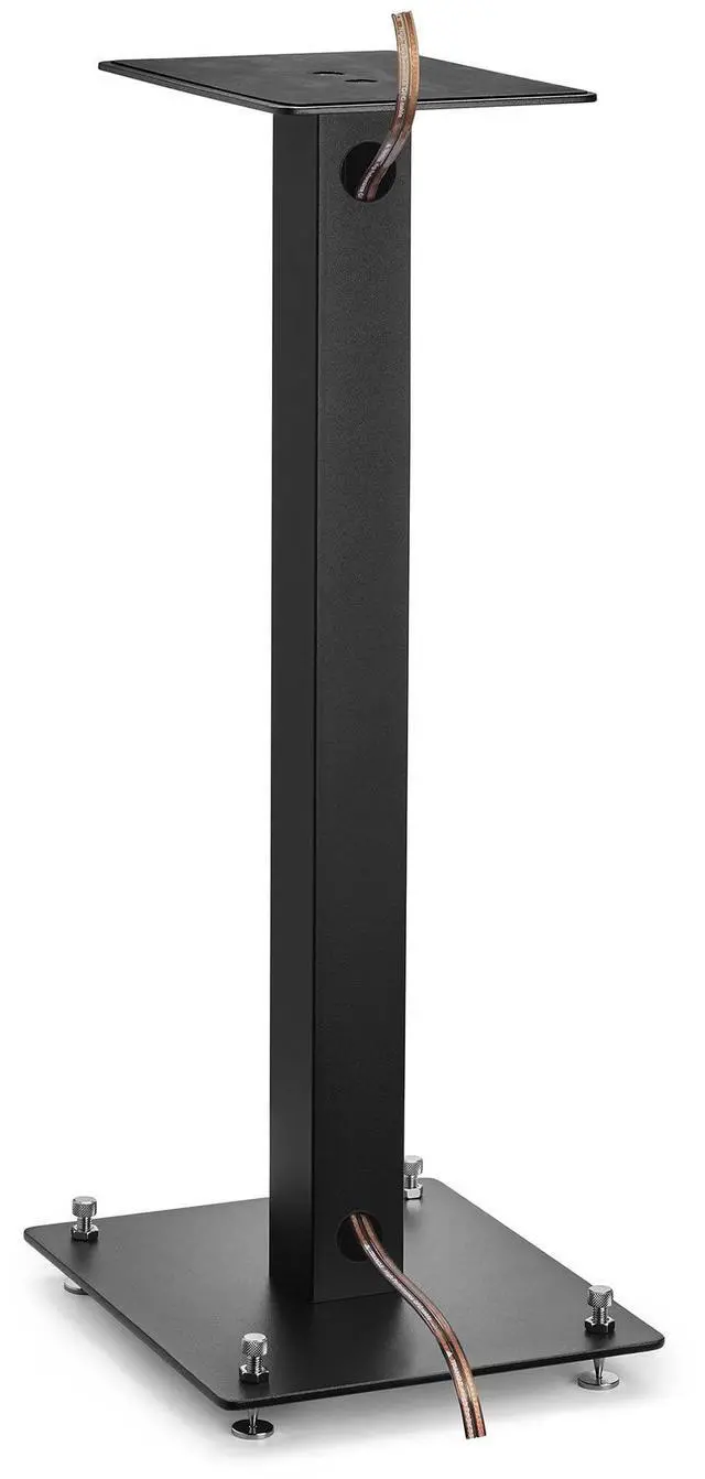Alt view image 7 of 7 - Triangle S01 Bookshelf Speaker Stands with Non-Slip Felt (Matte Black, Pair)