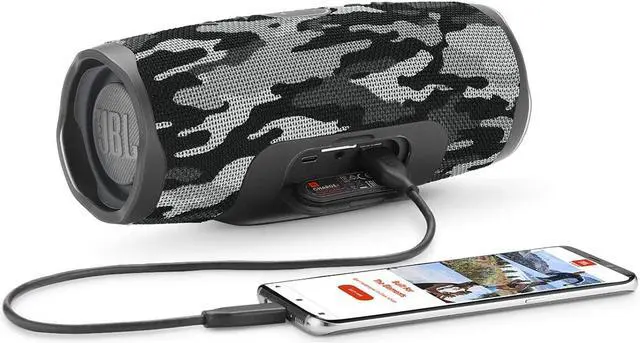 Alt view image 7 of 7 - JBL Charge 4 Portable Waterproof Wireless Bluetooth Speaker - Black Camo