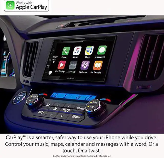 Alt view image 4 of 16 - Kenwood DDX57S 6.8" Capacitive Screen DVD Receiver with Car Play, Android Auto, Bluetooth