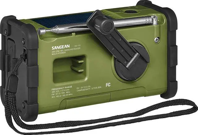 Alt view image 6 of 11 - Sangean SG-112 AM/FM Multi-Powered Weather Emergency Radio