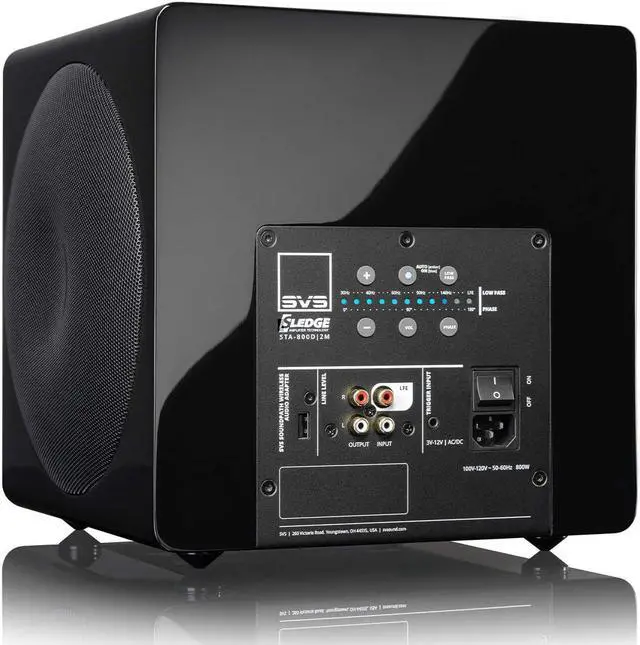 Alt view image 2 of 16 - SVS 3000 Micro Subwoofer (Piano Gloss Black) | Active Dual 8-in Drivers, 800 Watt RMS, Sealed Cabinet