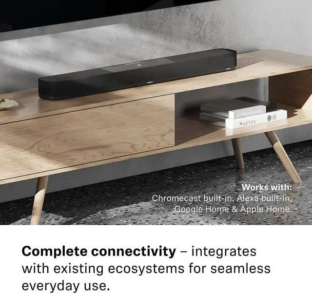 Alt view image 6 of 7 - Sennheiser AMBEO Soundbar Plus for TV and Music with Immersive 3D Surround Sound, Virtual 7.1.4 Speaker Setup, Built-in Dual Subwoofers, Advanced Streaming Connectivity, Night Mode, Black