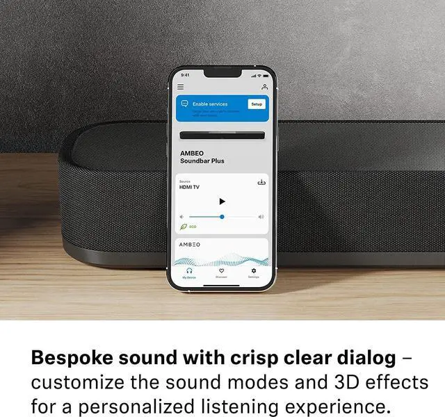 Alt view image 5 of 7 - Sennheiser AMBEO Soundbar Plus for TV and Music with Immersive 3D Surround Sound, Virtual 7.1.4 Speaker Setup, Built-in Dual Subwoofers, Advanced Streaming Connectivity, Night Mode, Black