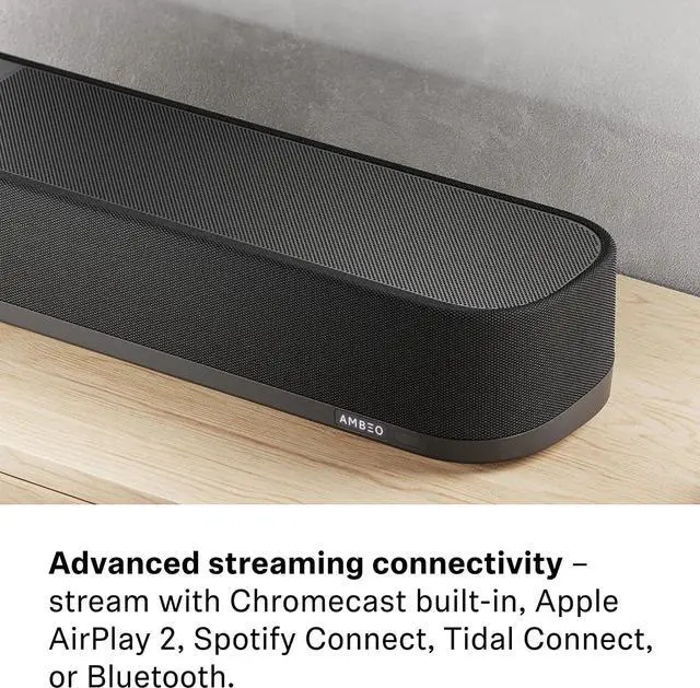 Alt view image 7 of 7 - Sennheiser AMBEO Soundbar Plus for TV and Music with Immersive 3D Surround Sound, Virtual 7.1.4 Speaker Setup, Built-in Dual Subwoofers, Advanced Streaming Connectivity, Night Mode, Black