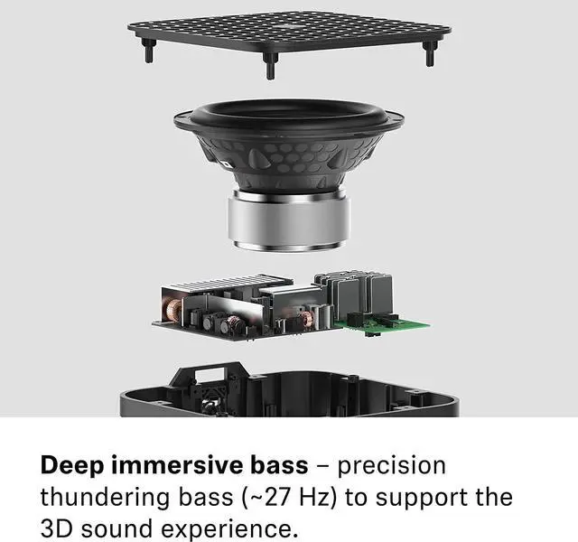 Alt view image 3 of 6 - Sennheiser AMBEO Subwoofer for TV and Music with Immersive 3D Surround Sound a Thundering Deep Bass Down to 27 Hz - 8'' Woofer with 350W Class D Amplifier - Black