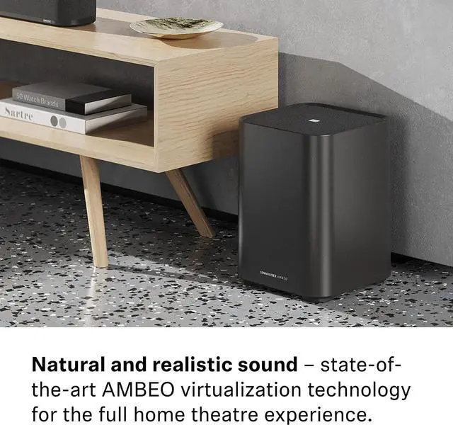 Alt view image 2 of 6 - Sennheiser AMBEO Subwoofer for TV and Music with Immersive 3D Surround Sound a Thundering Deep Bass Down to 27 Hz - 8'' Woofer with 350W Class D Amplifier - Black