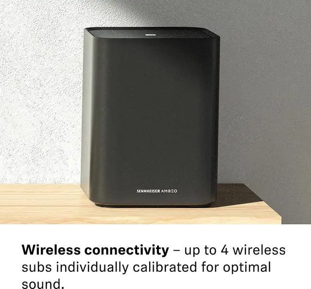 Alt view image 4 of 6 - Sennheiser AMBEO Subwoofer for TV and Music with Immersive 3D Surround Sound a Thundering Deep Bass Down to 27 Hz - 8'' Woofer with 350W Class D Amplifier - Black
