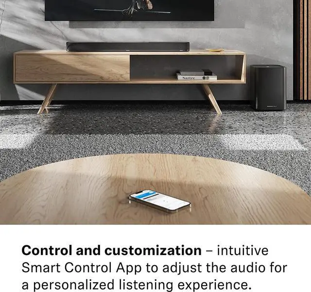 Alt view image 6 of 6 - Sennheiser AMBEO Subwoofer for TV and Music with Immersive 3D Surround Sound a Thundering Deep Bass Down to 27 Hz - 8'' Woofer with 350W Class D Amplifier - Black