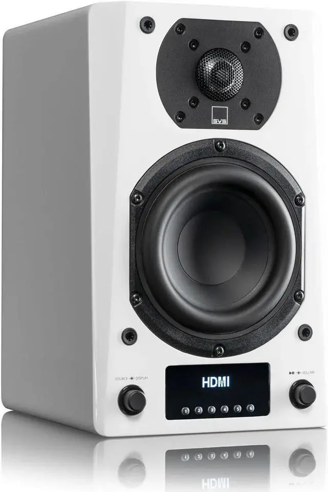 Alt view image 2 of 8 - SVS Prime Wireless Pro Powered Speaker System with Chromecast and Airplay 2 - Pair (White Gloss)