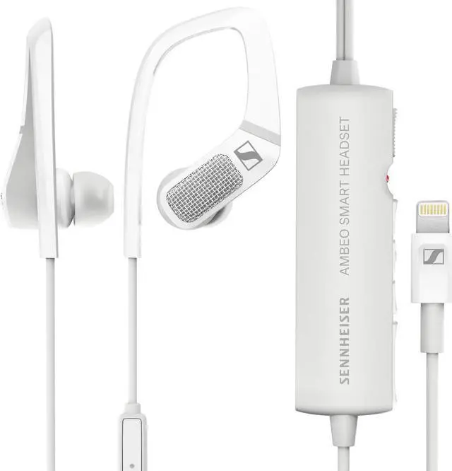 Alt view image 5 of 19 - Sennheiser AMBEO Smart In-Ear Headset with 3D Audio Recording (White)