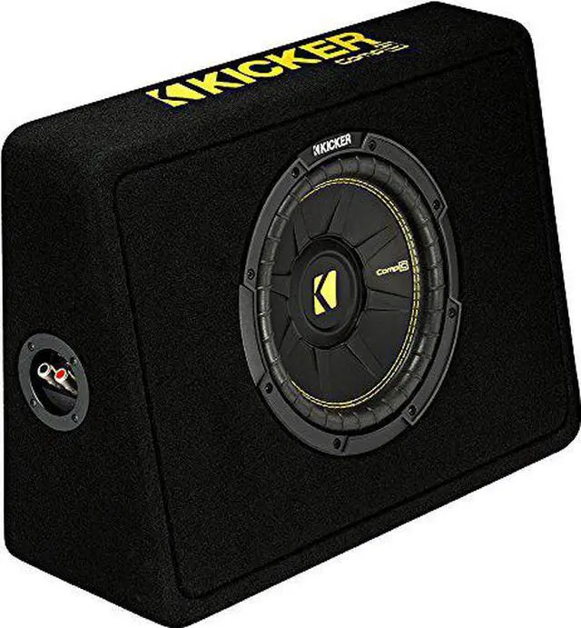 Alt view image 10 of 20 - Kicker 44TCWC102 CompC 10" 600 Watt 2-Ohm Loaded Shallow Car Subwoofer Enclosure