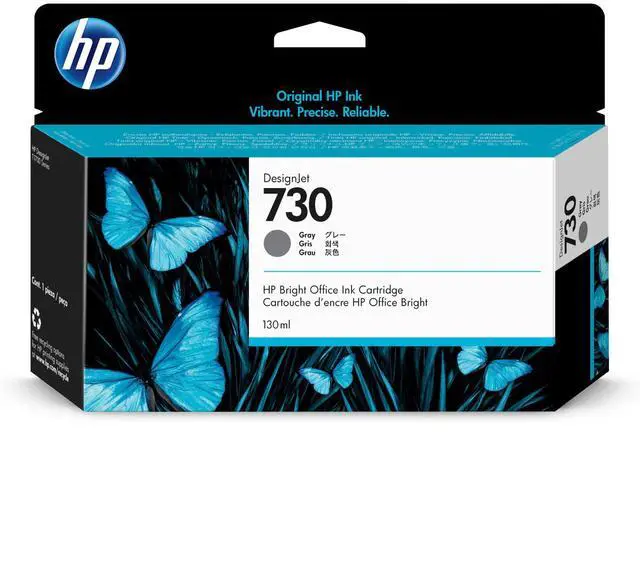 Alt view image 5 of 20 - HP 730 130-ml Gray DesignJet Ink Cartridge, P2V66A