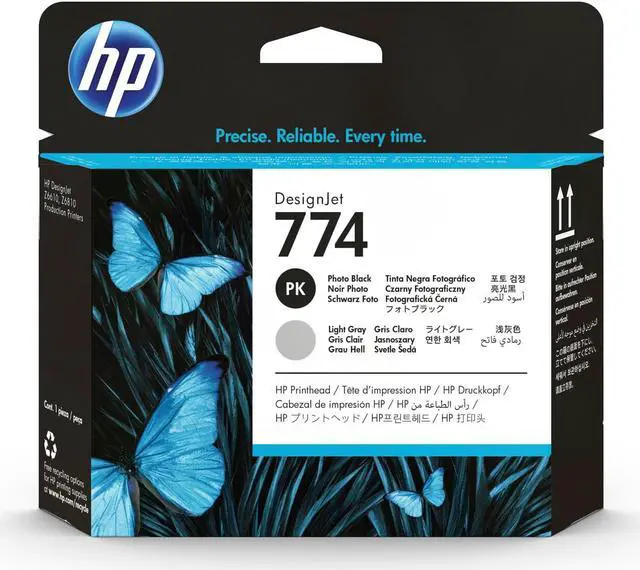 Alt view image 8 of 16 - HP 774 Photo Black/Light Gray DesignJet Printhead, P2W00A