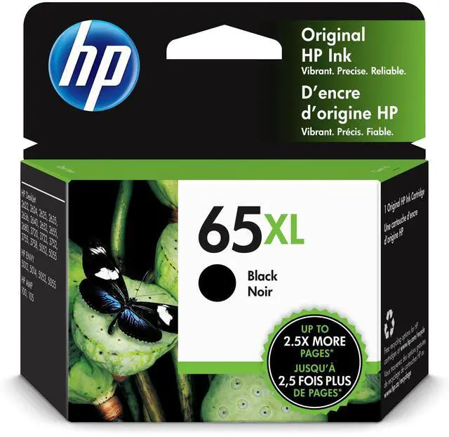 Alt view image 4 of 20 - HP 65XL Black Original Ink Cartridge, ~300 pages, N9K04AN#140