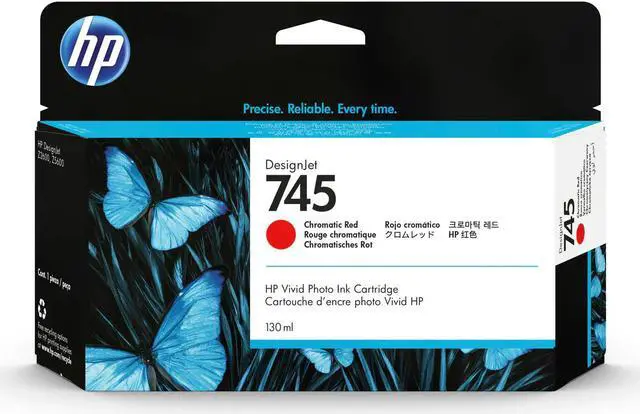Alt view image 9 of 11 - HP 745 130-ml DesignJet Chromatic Red Ink Cartridge, F9K00A