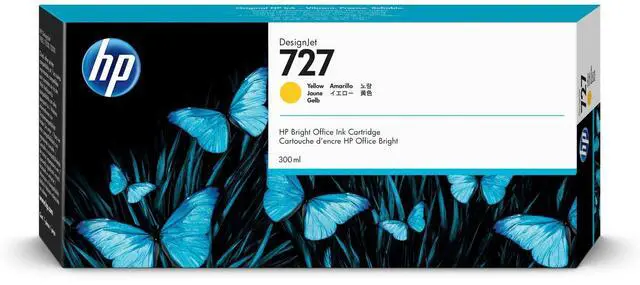 Alt view image 7 of 17 - HP 727 300-ml Yellow DesignJet Ink Cartridge, F9J78A