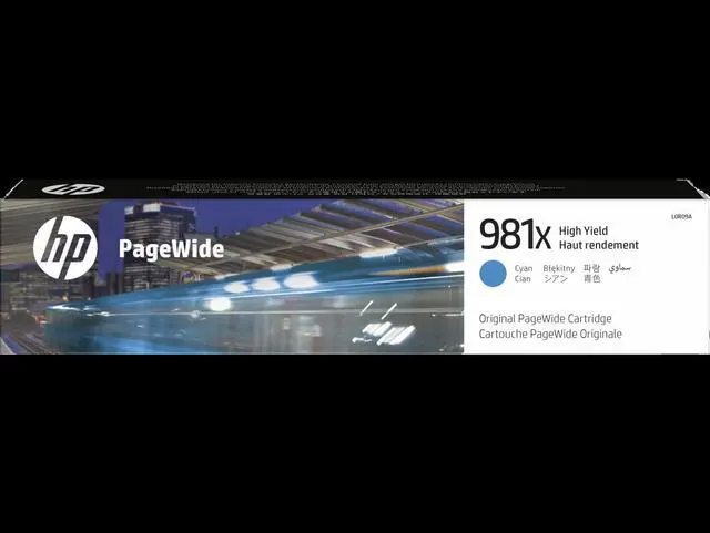 Alt view image 18 of 20 - HP 981X High Yield Cyan Original PageWide Cartridge, ~10,000 pages, L0R09A